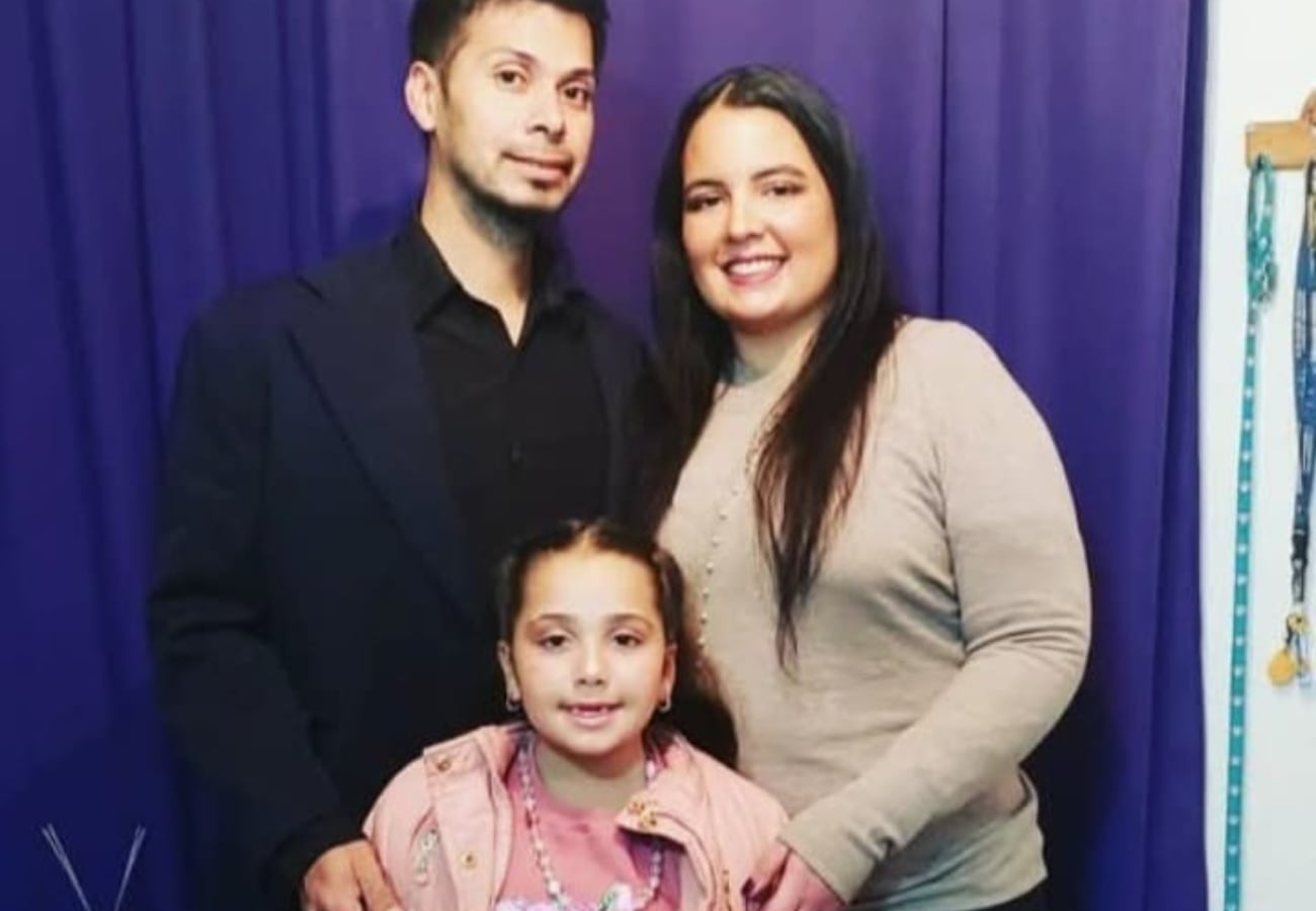 Nayla junto a su pareja y su hija de 9 años. (Foto: Gentileza)