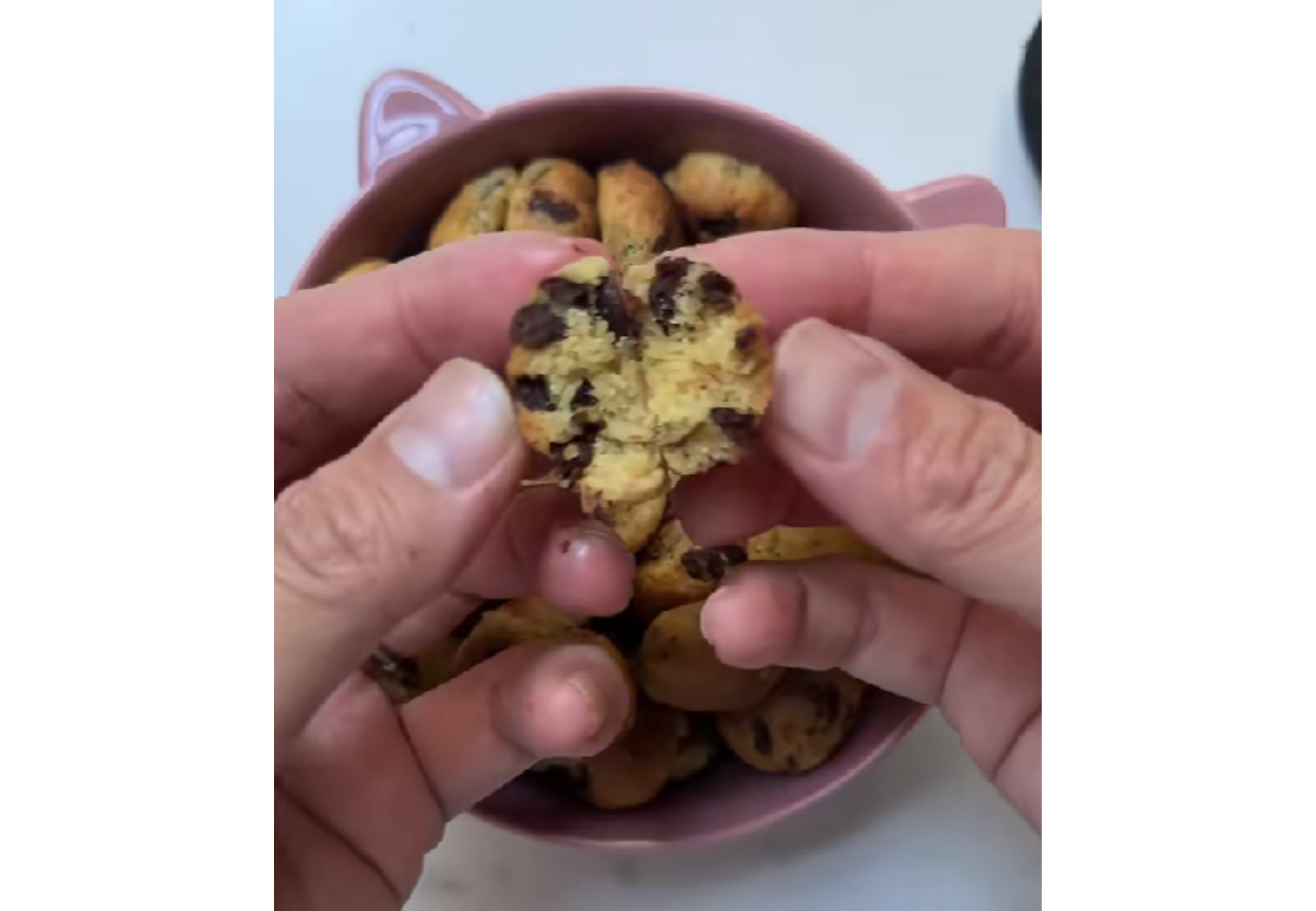 Así quedan las cookies por dentro.