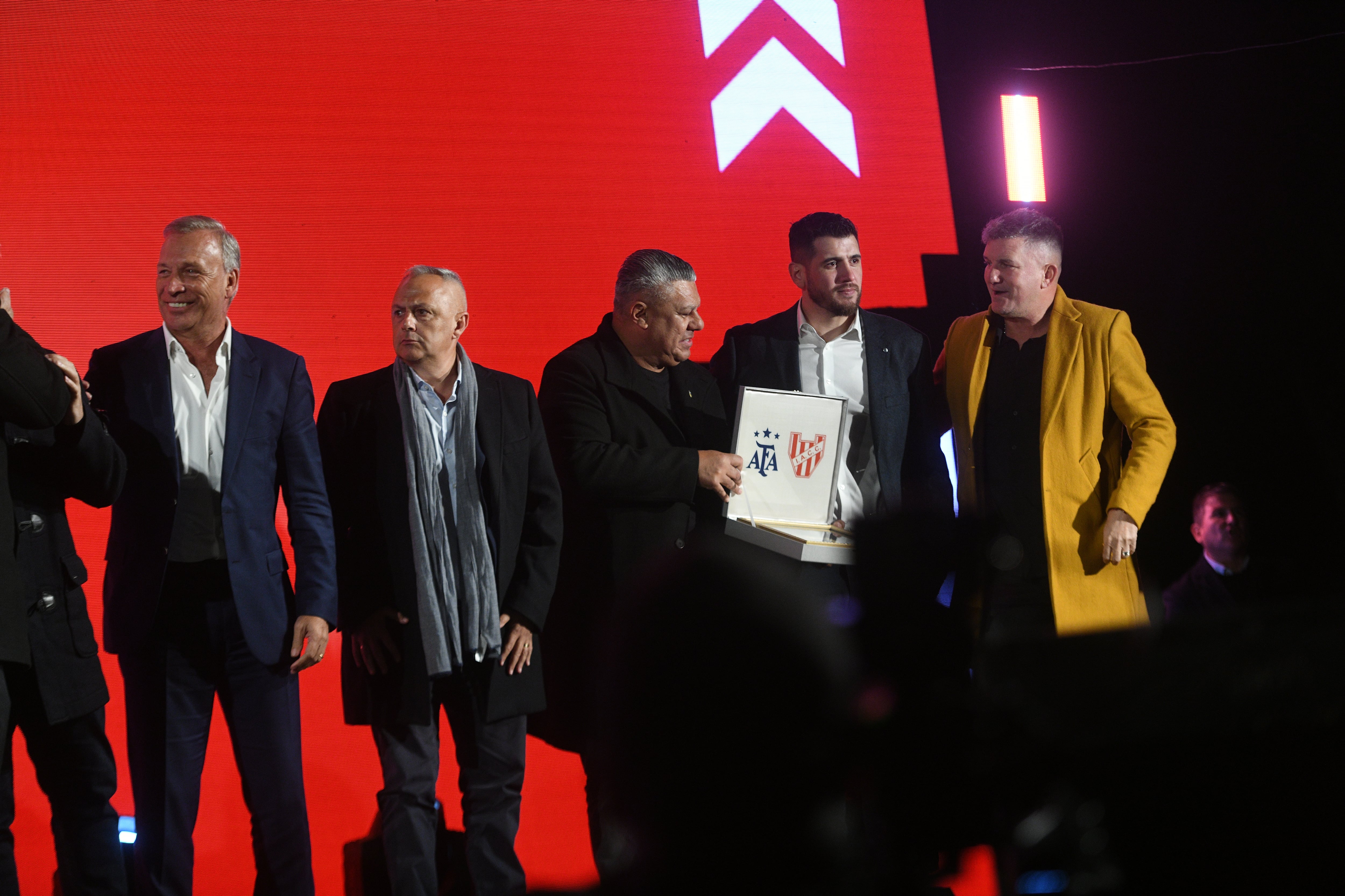 Inauguración de la Ciudad Deportiva de Instituto en el predio de La Agustina con la presencia de Chiqui Tapia, Martín Llaryora, Daniel Passerini y los presidentes de los clubes de Córdoba. Foto Javier Ferreyra