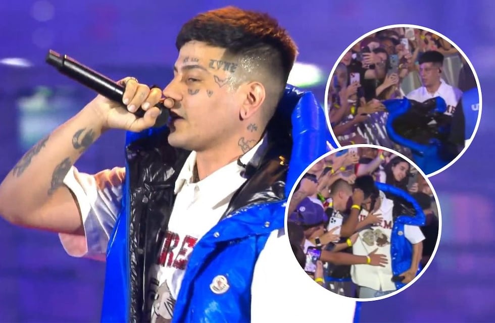 El sorprendente motivo por el cual Duki le regaló su chaleco Moncler a un fan en pleno show