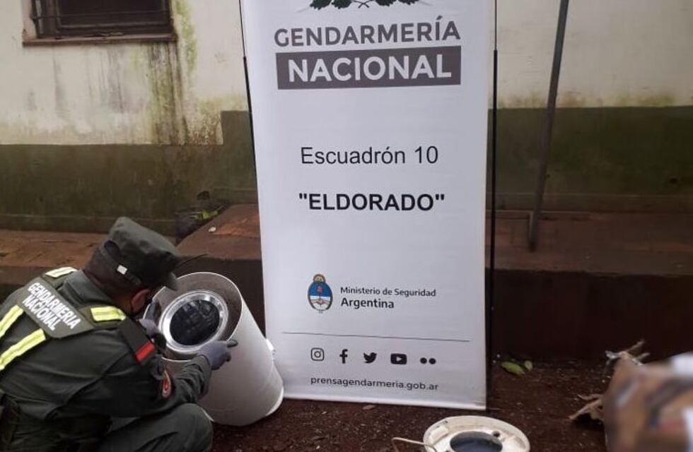 Gendarmería Nacional halló droga oculta en una encomienda de secarropas
