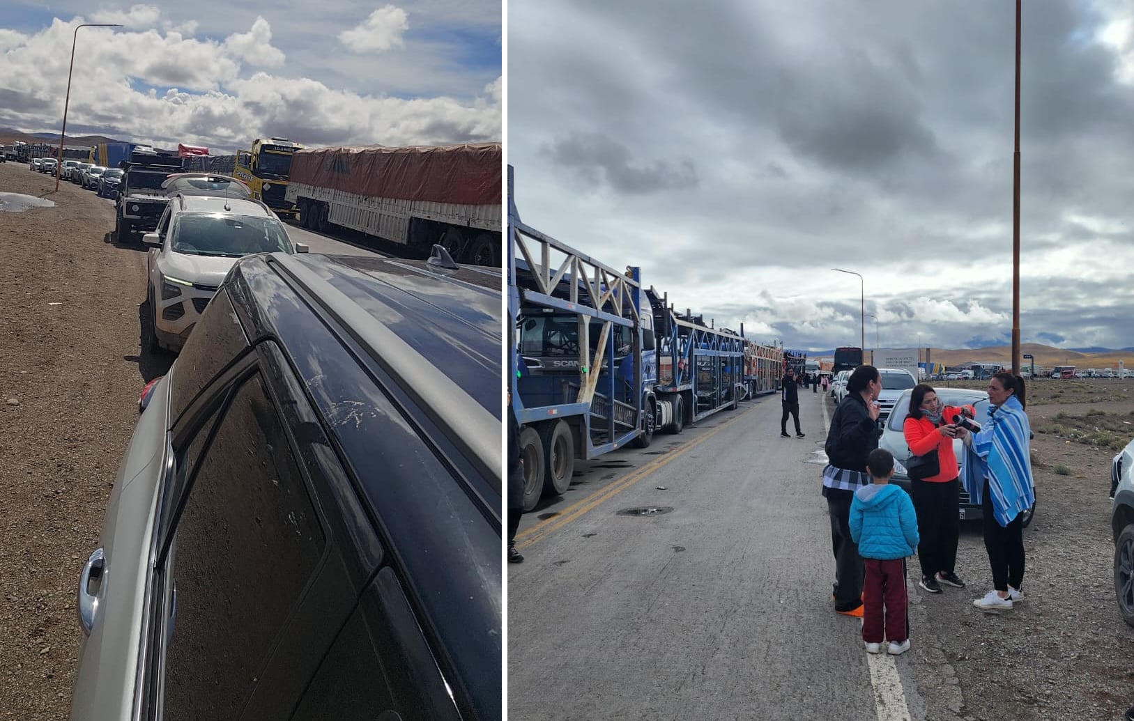 Según manifestaron viajeros varados en el paso de Jama, eran más de un millar las personas afectadas por la medida preventiva adoptada por las autoridades.