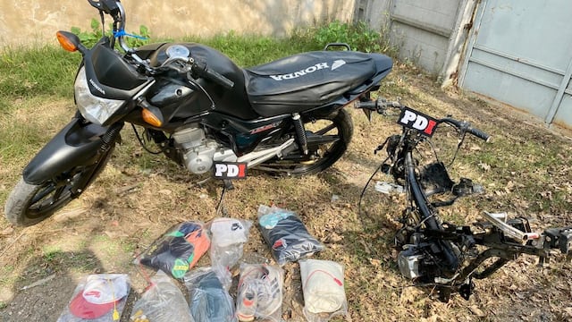 El material secuestrado a los dos menores