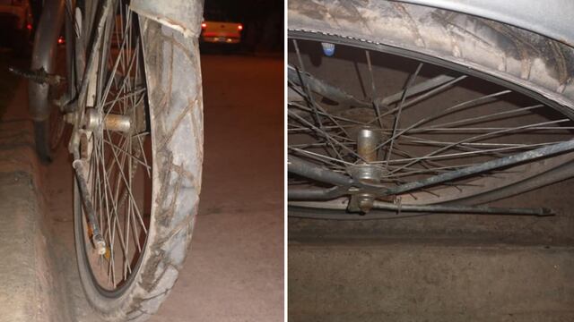 Le rompieron la bici y escaparon