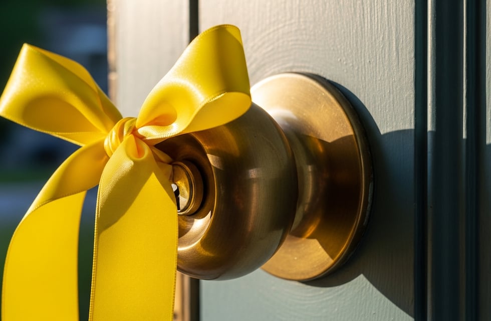 Por qué recomiendan colocar una cinta amarilla en la puerta de entrada de la casa