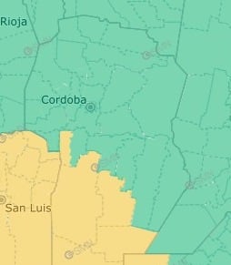 Rige alerta por tormenta este viernes 19 de diciembre en Córdoba.