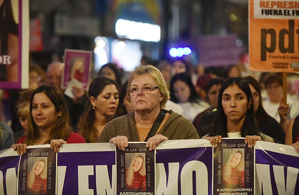 Marcha Ni Una Menos en Córdoba: la madre de Milagros Bottone encabezó la movilización