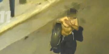 El video con la detención del sujeto de 32 años.