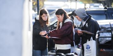 Censo 2022 en el Barrio 31 Padre Mugica en la zona de Retiro de la Ciudad de Buenos Aires. (Federico Lopez Claro)