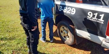 Campo Viera: dieron con un motovehículo robado en Colonia Alberdi. Policía de Misiones