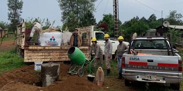 Energía de Misiones se encuentra en obras en el barrio El Porvenir II de Posadas.