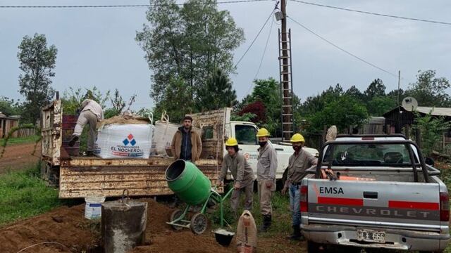 Energía de Misiones se encuentra en obras en el barrio El Porvenir II de Posadas.