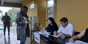 Elecciones en Misiones 2023: Silvana Ratti sufragó en Posadas.
