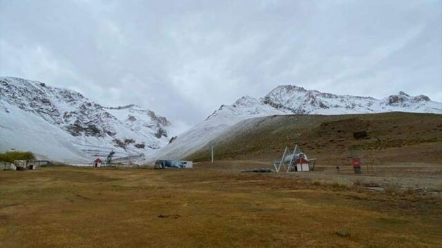 La precipitación comenzó en la zona de Las Leñas.