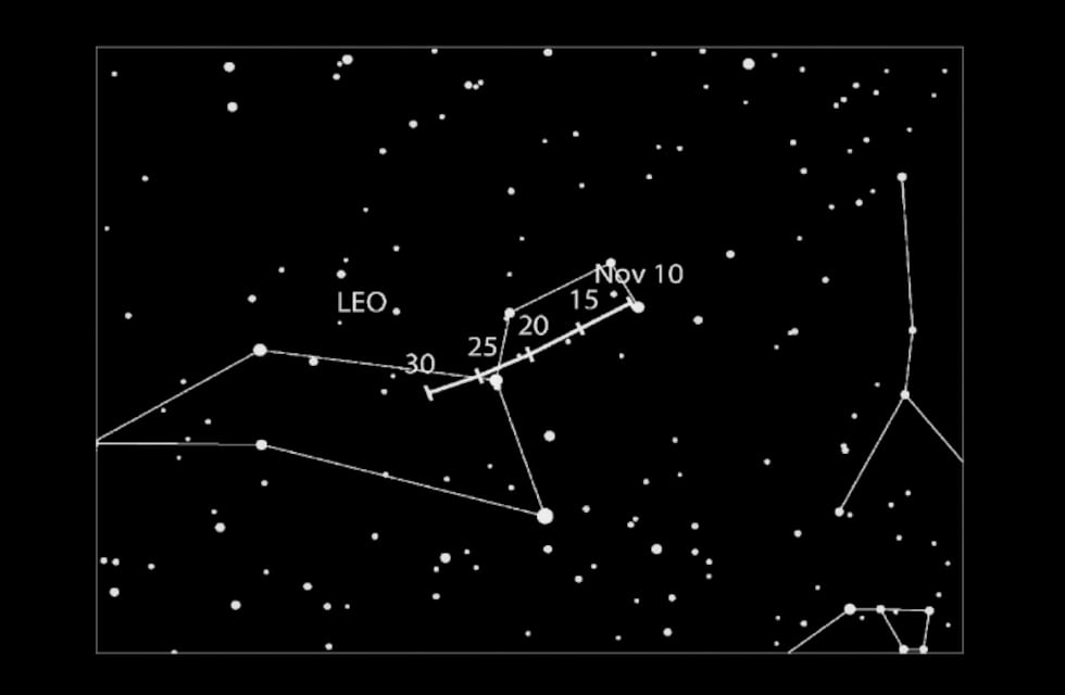 Lluvia de meteoros Leónidas hasta finales de noviembre