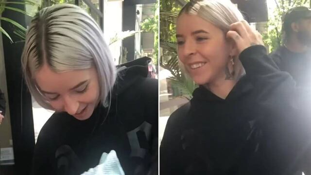 La puertorriqueña quedó emocionada con su regalo.