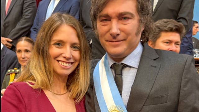 Libertarios: la diputada cordobesa María Celeste Ponce junto al presidente Javier Milei. (@mcelestep)