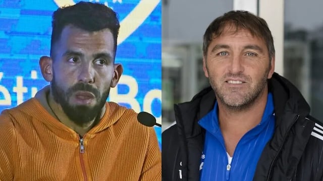 Peleados: Carlos Tévez y el "Chapa" Retegui no se pusieron de acuerdo para formar una dupla técnica.