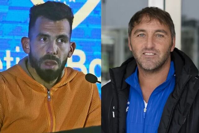 Peleados: Carlos Tévez y el "Chapa" Retegui no se pusieron de acuerdo para formar una dupla técnica.