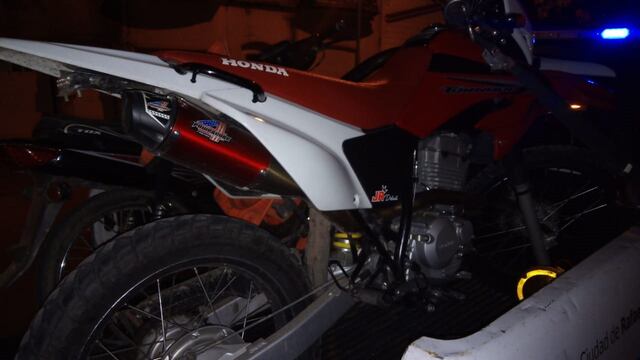 Moto retenida en un operativo vial