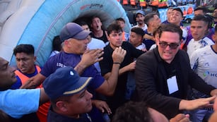 Hubo incidentes en la manga del túnel al final del Belgrano-Talleres (Javier Ferreyra / La Voz).