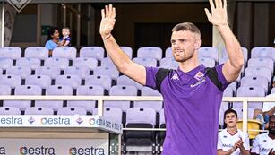 Lucas Beltrán, delantero cordobés formado en Instituto y consagrado en River, fue presentado en Fiorentina de Italia. (Prensa Fiorentina)