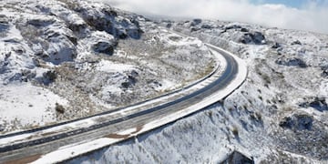Nieve en las Altas Cumbres, Córdoba. (Gentileza Sergio Moreyra / Ilustrativa).