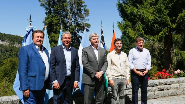Los gobernadores patagónicos. (Foto: X/@gustavomelella).