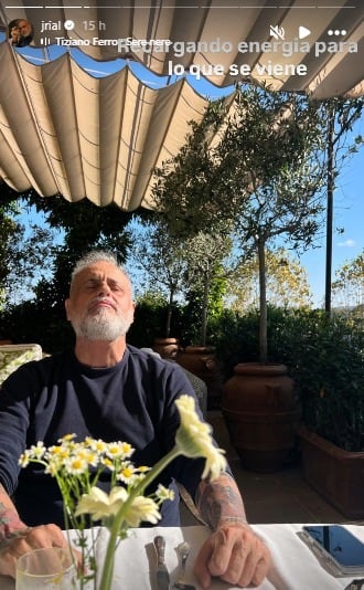 Jorge Rial durante sus vacaciones en Italia.