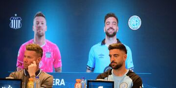 Guido Herrera y Alejandro Rebóla. Capitanes de Talleres y Belgrano, respectivamente, y con experiencia en clásicos (José Gabriel Hernández / La Voz).