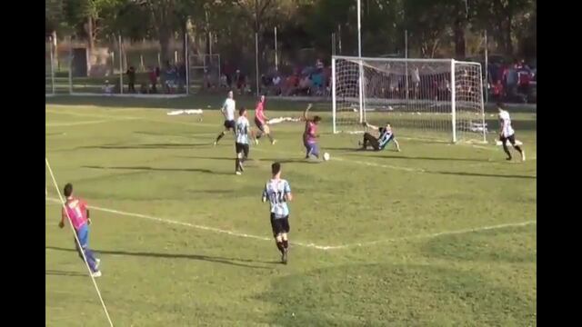 El increíble penal que cobraron en la Liga Rafaelina de Fútbol