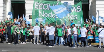 La marcha federal universitaria de este martes.