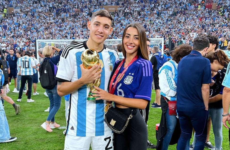 La novia de Nahuel Molina le dedicó un tierno posteo en Instagram por su logro en Qatar 2022