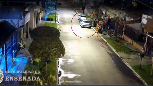 El momento del robo en Ensenada en la mañana de este viernes.