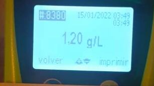 El registro de la alcoholemia al conductor del Palio