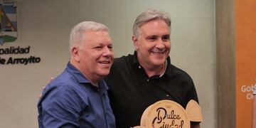 El Gobernador Martín Llaryora junto a intendente Gustavo Benedetti