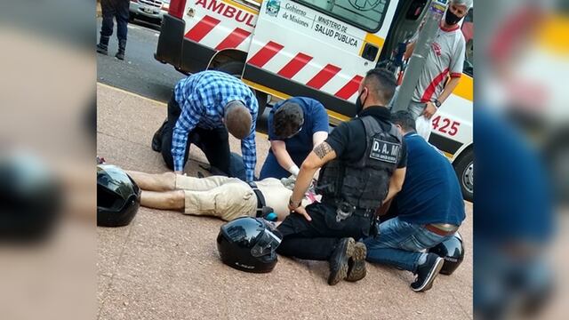 En pleno centro de Posadas, un hombre se desvaneció y falleció al llegar al Hospital.