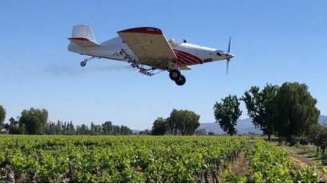 Actualmente se están fumigando alrededor de 67.600 hectáreas correspondientes a los oasis Norte y Este de Mendoza. Gentileza Gobierno de Mendoza