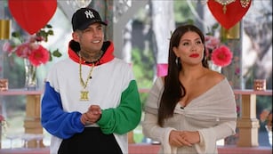 Wanda Nara y L-Gante en Bake Off Famosos. (Foto: Telefe)