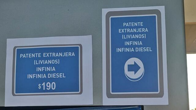 Combustible  mas caro para vehículos con patentes extranjeras en Concordia.