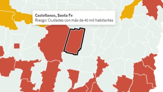 El departamento Castellanos sigue en la "zona roja"