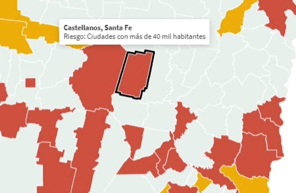 El departamento Castellanos sigue entre los distritos con “mayor riesgo” por coronavirus