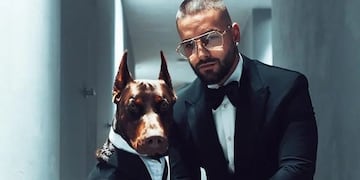 Maluma y su perro