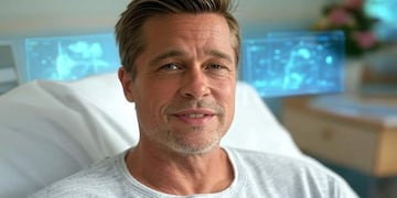 ES FALSA. Imagen de Brad Pitt generada con IA. Foto de @Flipside112.
