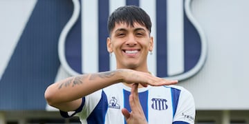 El volante Matías Alejandro Galarza, voalnte que viene de Bélgica, ya es refuerzo de Talleres (prensa Talleres).