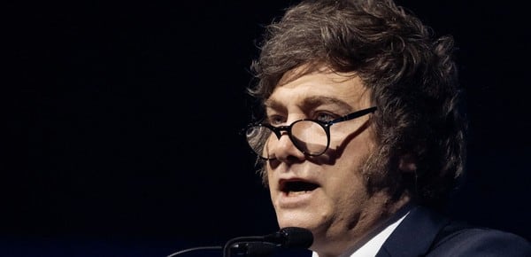 Javier Milei en el Foro Mundial del Liderazgo.