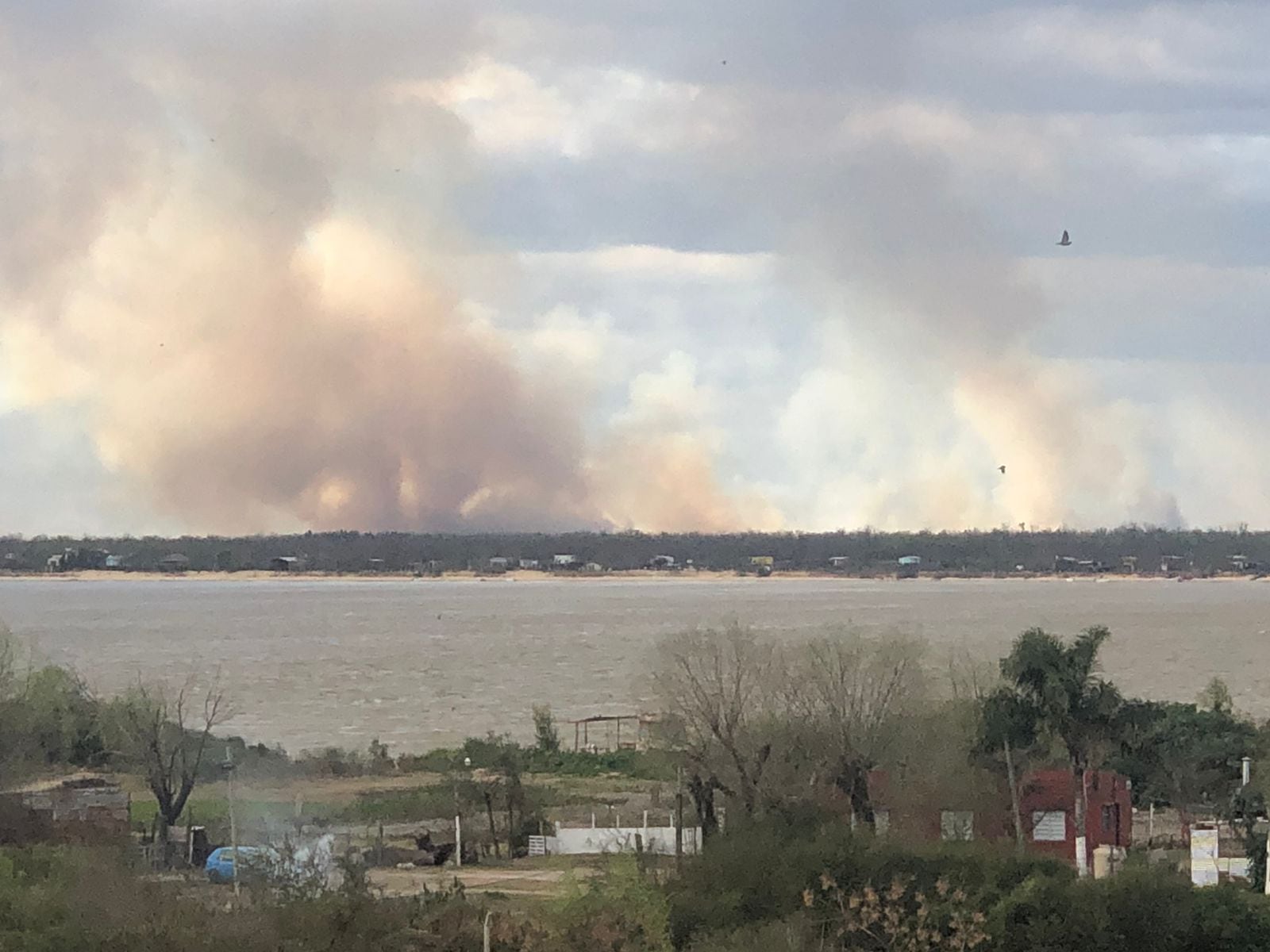 Las quemas en las islas del delta del Paraná llenaron de humo a Rosario.