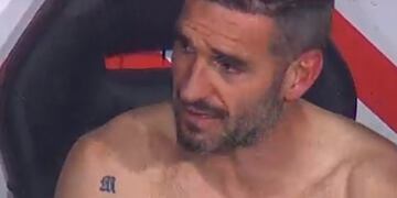 La bronca de Lisandro López en el Clásico de Avellaneda.
