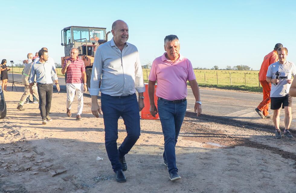 Omar Perotti recorrió la conversión en “ruta segura” de la 70, entre Recreo y Rafaela
