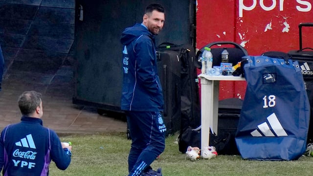 Lionel Messi, en La Paz. (AP Foto/Juan Karita)